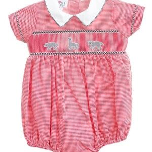 Ruth & Ralph Smocked Wolf Bubble, NWT, 9M
